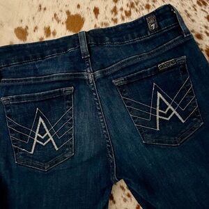 7 For All Mankind “A” Pocket dark wash bootcut jeans NWOT
